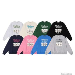 Designer Hoodie Herren Sweatshirts Mode Streetwear Koreanische Nische Waikei Song Zu'er Matching Couple's Puppy Print Lose Lässige Rundhals Plüsch Pullover