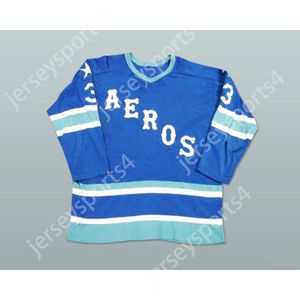 MAGLIA DA HOCKEY MARTY Howe 3 WHA HOUSTON EROS personalizzata NUOVA cucitura superiore S-M-L-XL-XXL-3XL-4XL-5XL-6XL