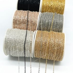 5 Yards/Lot vergoldete/versilberte/bronzebeschichtete Halskettenkette für die Schmuckherstellung, DIY-Halskettenketten, Materialien, handgefertigte Schmuckherstellung, Schmuckzubehör