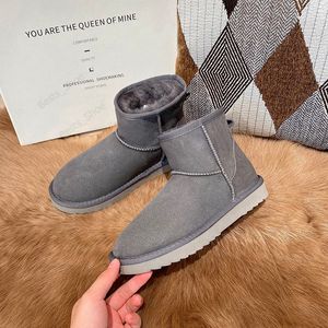 Yüksek kaliteli kar tasarımcısı Avustralya Bot Kadın Kış Moda Avustralya Klasik Slip-On Kısa Ayak bileği Bow Girl Mini Bailey Boot Boens Lady Ayakkabı Boyutu 36-41