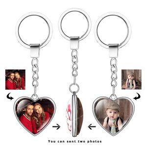 Doppelseitiger Kristall-Schlüsselanhänger, personalisierter Schmuck, verschiedene Formen, individuelles Foto, Goliday-Geschenk, Modeschmuck, Schlüsselanhänger, individuelle Kristall-Schlüsselanhänger