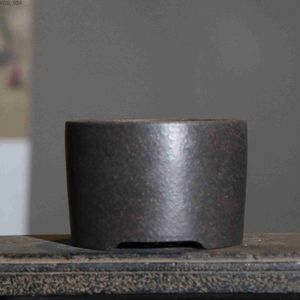 Planters Pots 2 Size Purple Sand Flower Pot Round Ceramic Bonsai Pot Chinese Yixing Succulent Flower Pot Desktop Decorative Flower Pot LC648 YQ231117