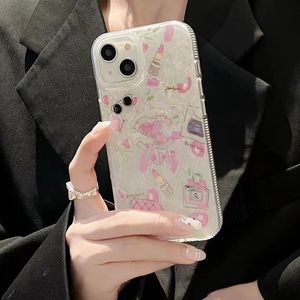 Дизайнерские женские телефона для iPhone 14 13 Pro 12 Дизайнеры Дизайнеры Силиконовая печатная крышка роскошная прозрачная мобильная оболочка защита