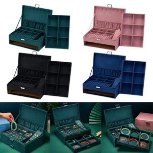 Caixas de jóias caixa de jóias organizador de armazenamento feminino pequeno anel empilhável colar display titular brinco parede 231117