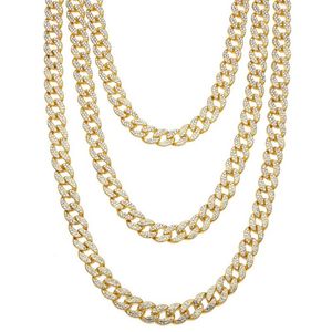 Hip Hop Iced Out Chains Men s Miami Long Heavy Gold Plated Cuban Link Necklace For Mens Fashion Rapper Jewelry Party Gift264u