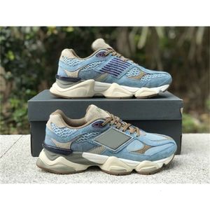 수제 신발 신발 Bodega x 9060 런닝 슈즈의 시대 Discovery Blue Grey Suede 36-46