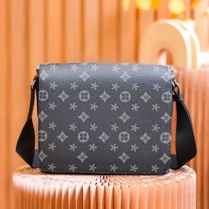 Mini DISTRICT Роскошная сумка-конверт M46255 N42710 из натуральной кожи, мужской клатч через плечо, дизайнерская сумка-мессенджер, классические сумки через плечо, женские кошельки, сумки