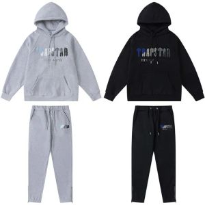 Trapstar Erkek Eşofman Erkek Eşofman Trendi Kapşonlu 2 Parça Set Hoodie Sweatshirt Eşofman Altı Sportwear Jogging Kıyafet Logosu Erkek Kıyafeti 01