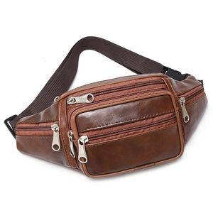 Marsupi Uomo Confezione Borsa in pelle Cintura Uomo Fanny Moda Lusso Piccola spalla per uomo 231117