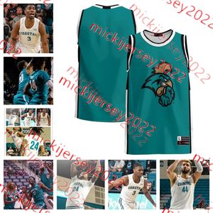 Coastal Carolina Chanticleers Basketball Jersey Isaac Hippolyte Ahmard Harvey Jalen Milner Henry Abraham DJ Basey Kylan Blackmon Jomaru Brown Seth Dawsonジャージ