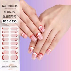 Stickers Decals 16/20 Paste Semi curing Flash Gold gel Nail Paste Lasting Nail Enhancement UV LED Light Needs Fashion Full coverage Nail Sticker 231117