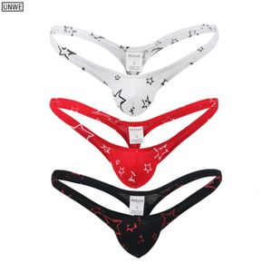 Extreme Micro Mini Perizoma Bikini per uomo Star Pouch Intimo Puntini Stampato Tanga G String Lingerie erotica a vita bassa