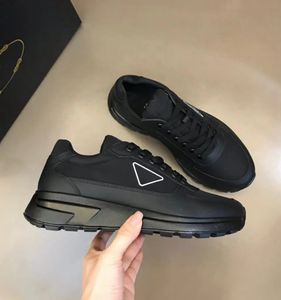 Berömda varumärke män avslappnad prax 1 sneakers skor renylon borstade läder män stickat tyg vit svart löpare tränare man sport utomhus promenad eu38-46