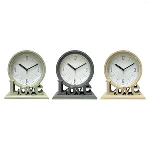 Wall Clocks Creative Geometric Table Clock Decorative Round Non-Ticking For Bedroom