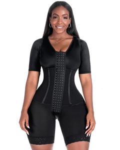 Shapers Women Feminino Feminino do Corpeito de High Compressão Vestuário Abdomen Controle de Bodysuit Duplo Treinador de cintura Open Bust Shapewear Fajas 230418