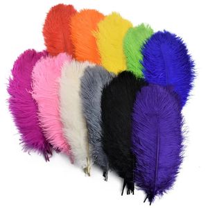 Other Event Party Supplies 10Pcs 3540cm Colorful Ostrich Feathers for Crafts Carnival Decoration Table Centerpieces Plume Vases Handicraft Accessories 231117