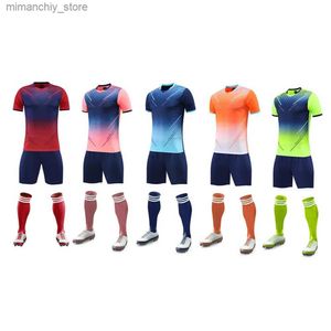 Collectable Adult Kid Soccer Jersey Customize Football Uniforms Shirts Men Futsal Sportswear Kit Women Football Tracksuit Sport Suit Clothes Q231118