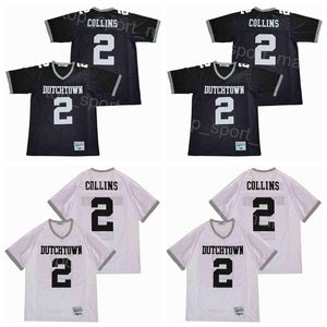 Lise Futbol 2 Landon Collins Jersey Dutchown Pullover Beyaz Takım Renk Nefes ve Dikiş Spor Hayranları Nefes Alabilir Kolej Moive Üniversitesi Hiphop