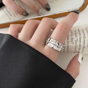 Casal sier combinando amor alto designer anel de unhas moda jóias promessa de casamento para mulher presente de aniversário anéis empilháveis