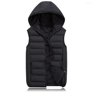 Men's Down 2023 Winter Men Parkas Slim Coat Vest Plus Size XS-4XL Velvet Mens Bomber Jacket Warm Cotton Thick Hooded Waistcoat Vests
