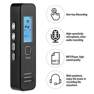 Digital Voice Recorder Nagrywanie pen audio Dictafon odtwarzacz mp3 USB do spotkania ciągłego 20 godzin bez memoru 231117