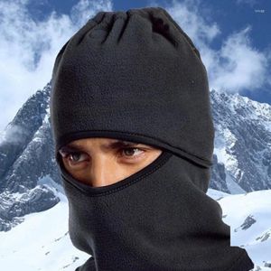 Cycling Caps Skiing Winter Fleece Mask Warm Headgear Hiking Multi-use Head Cover Black Accessories Thickening 1pcs