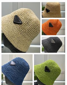 Frauen-Designer-Eimer-Hut 2023 Sommer-Stroh-handgemachte gehäkelte Hüte Luxus-Designer-Fischer-Sonnenhut-Strand-Mützen-Kappen-Art- und Weisestrickmützen Panama