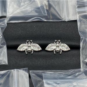 Dangle & Chandelier High quality luxury jewelry, fashionable jewelry, European and American jewelry, silver bee earrings