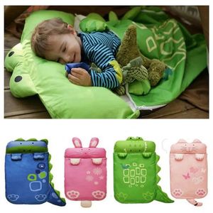 Sacos de dormir para crianças ao ar livre saco de dormir dos desenhos animados bonito dinossauro criança tenda de viagem quente e à prova de umidade portátil bebê saco de dormir 231118