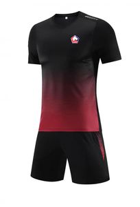 Lille OSC Men's Tracksuits summer leisure short sleeve suit sport training suit outdoor Leisure jogging T-shirt leisure sport short sleeve shirt