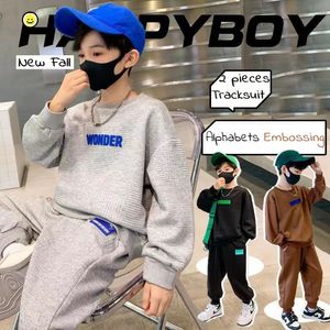 Zestawy odzieży Alphabets Expossing Boys Bluza Swocie School Did Tracksuit Dzieci Strój Jumper Jogger Jogger na 516 lat 231117