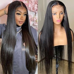 Clearance Sale Straight 13X4 Lace Frontal Human Hair Wigs Cranberry HD Transparent Lace Frontal Wig 4x4 Lace Closure Wig230418