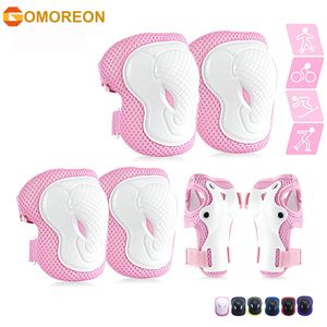 Elbow Kne Pads Gomoreon Kids Youth Protective Gear Set Kids and Wrist Guard Protector för Scooter Skateboard Bicycle 230418