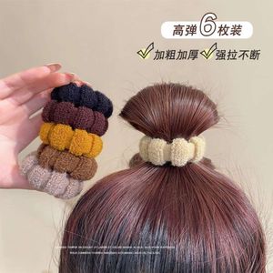 Hair Rope for Women with High Elasticity, Thick Rubber Bands, 2023 New Headband, Simple Hair Binding Leather Cover