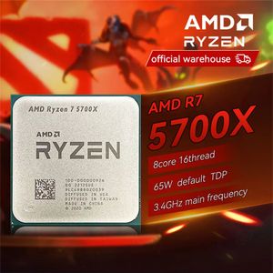 CPUS Ryzen 7 5700X CPUブランドR7 GHz 8core 16threadプロセッサ7nm 65WソケットAM4デスクトップゲーマーアクセサリー231117