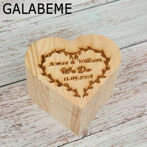 Gift Wrap Custom Personalized Engraved Wood Box We Do Wedding Decoration Wooden Rustic Ring Bearer Holder