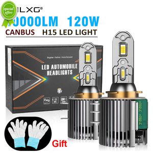 New H15 led Canbus H7 LED For volkswagen 40000LM High Beam DRL Day Running Lights 120W Car Auto LED Headlight Bulbs For Audi Golf VW