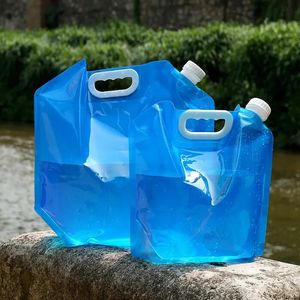 5L/10L屋外折りたたみ折りたたみ折りたたみ水ボトル折りたたみ式飲料水袋車の水域キャリアコンテナ屋外キャンプハイキングピクニックバーベキュー用