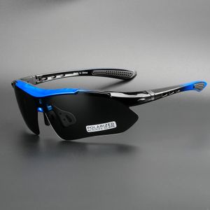 Utomhus Eyewear ComaxSun Professional Polariserade cykelglasögon Bike Goggles Sportcykel Solglasögon UV 400 med 5 Lens TR90 2 Style 231118