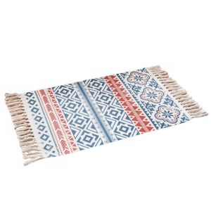 Tappeti Tappeti Tappeti in cotone e lino intrecciati a mano Tappeto da comodino con nappe Tappetino geometrico Soggiorno Camere da letto Decorazioni per la casa Retro Bohemian 60X90Cm Dhsii