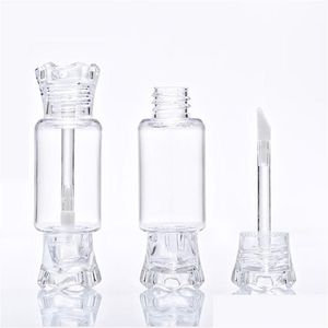 Packing Bottles Diy Empty Gloss Tubes With Brush 5Ml Plastic Cute Candy Shape Lip Glosss Tube Cosmetic Sample Containers Dro Dhgarden Dhfpb