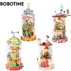 Doll House Accessories Robotime Rolife DIY Mysterious World with Furniture Children Adult Miniature house Wooden Kits Toys Gifts 230417