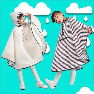 Rain Gear Children Raincoat barn för flickor pojkar söta vattentäta huva ogenomträngliga barn regnrockar barnrock er poncho regnkläder droppe dhcwn