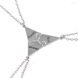 Ketten 3 Stück Spleißen Legierung Anhänger Halsband Mode Freund für immer Freundschaft BFF Persönlichkeit Halskette für Unisex