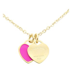 Kolye Kolyeler TIF Heart Luxury Marka Kolye Kadınlar 925 Sterlling Sier Tasarımcı Tasarım Yular Takı Sevgililer Günü Delme Delive Dhu8z
