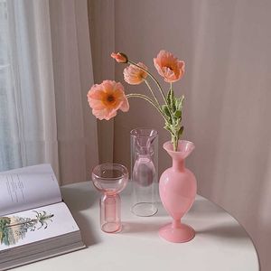 Vaser glas vas för blommor blomma flaska dekorativ konst glas heminredning vas för fester pooler uteplatser bröllop y23