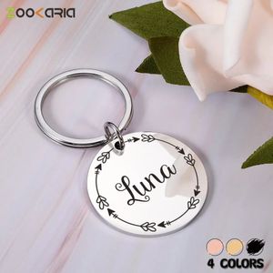 Dog Collars Leashes Personalized dog cat pet ID tags carved puppy name address collar pendant accessories direct 231117