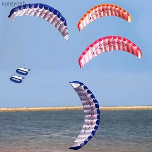 Accessori per aquiloni 1,4 m Doppia linea Stunt Parafoil Paracadute Surf Aquilone Parapendio Nylon Aquilone Sport Spiaggia Doppia linea Aquilone volante Giocattoli da esternoL231118