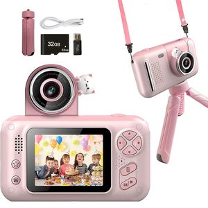 Câmeras de vídeo de ação esportiva 2 4 polegadas Cute Children Camera Mini Digital 1080P HD Screen Recorder Presente de aniversário Outdoor Pography Toy 231117