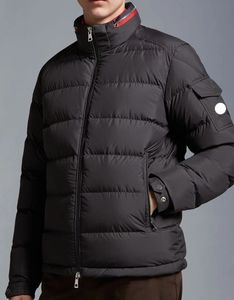 Designer para baixo jaqueta masculina moda gola puffer jaqueta braço bolso crachá para baixo jaqueta inverno ao ar livre casaco quente tamanho 1--6